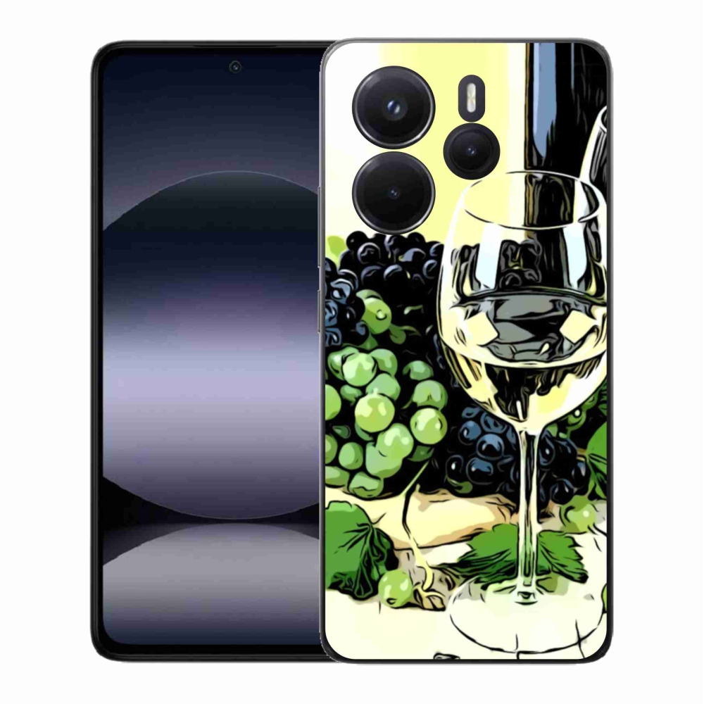 Gél borítás mmCase a Xiaomi Redmi Note 14-hez - pohár bor