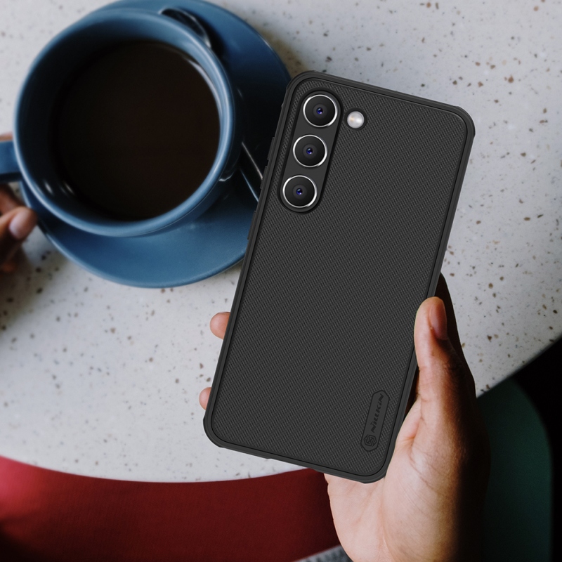 Nillkin Super Frosted PRO hátlap a Samsung Galaxy S23 készülékhez Fekete