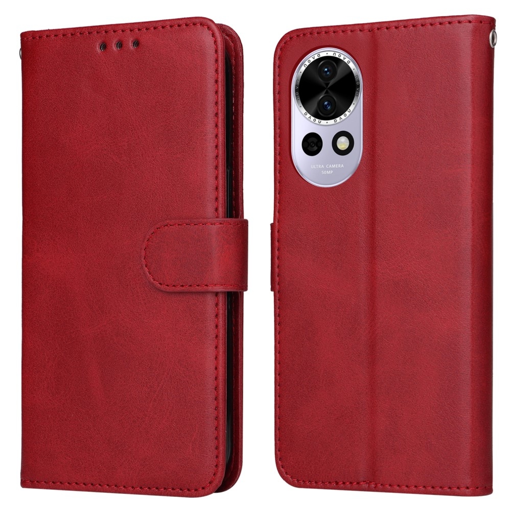 Vérrögök könyv tok Huawei Nova 13 5G-hez - piros