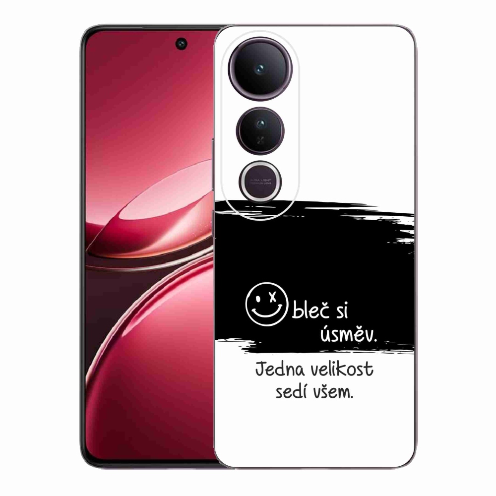 Gél borító mmCase a Vivo V50 Lite 4G/5G-hez - vicces szöveg 8 fekete és fehér háttérrel