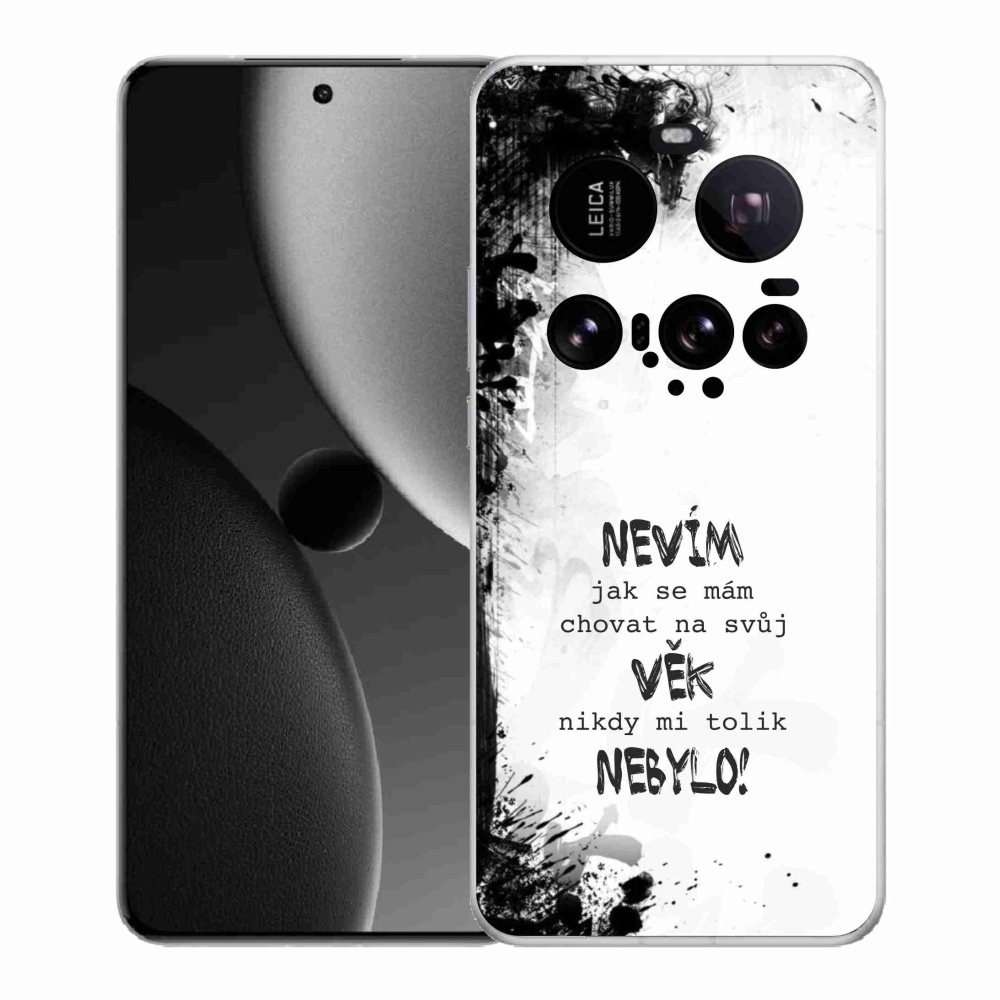 Gél borító mmCase a Xiaomi 15 Ultra készülékhez - vicces szöveg 14 fehér háttérrel