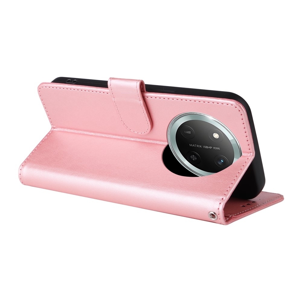 Virágos könyv tok a Honor Magic 7 Lite 5G készülékhez - rózsaszín