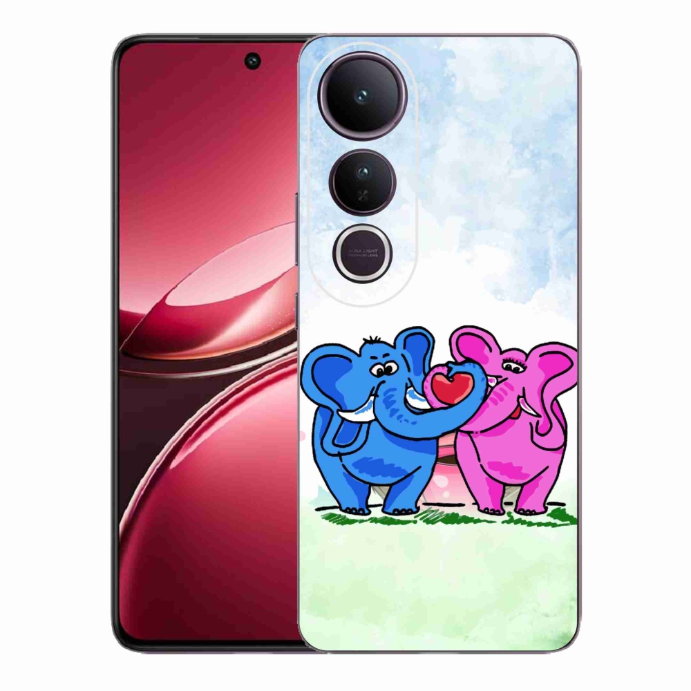 Gél borító mmCase a Vivo V50 Lite 4G/5G-hez - szerelmes elefántok