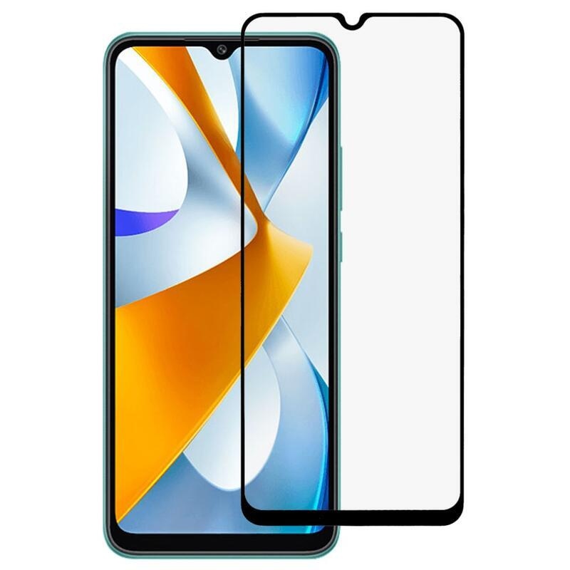 Teljes képernyő edzett üveg (csak a széleken ragasztó) a Xiaomi Poco C40 készüléken
