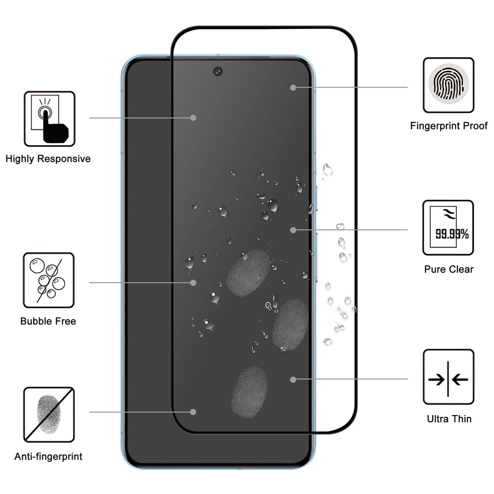 Teljes felületű edzett üveg a Google Pixel 11 Pro XL/Pixel 10 Pro XL/Pixel 9 Pro XL okostelefonhoz