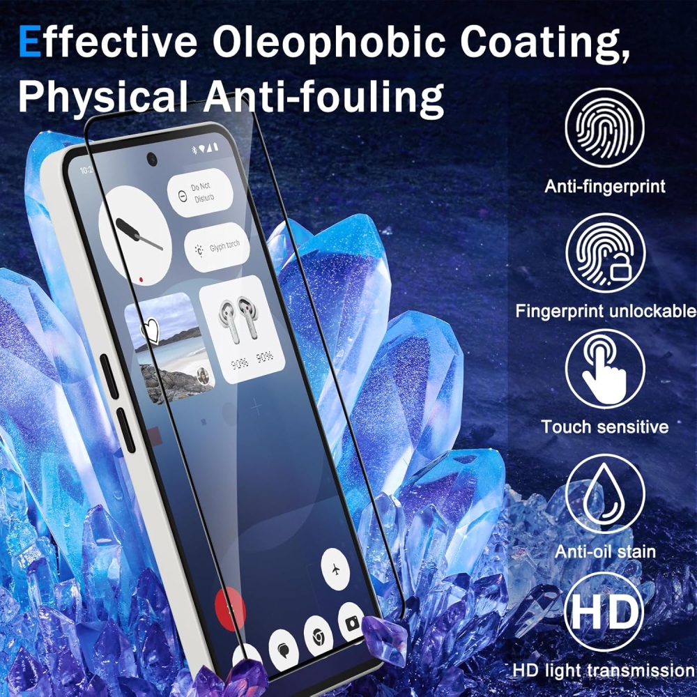 Teljes képernyő edzett üveg a Nothing Phone (4a) számára