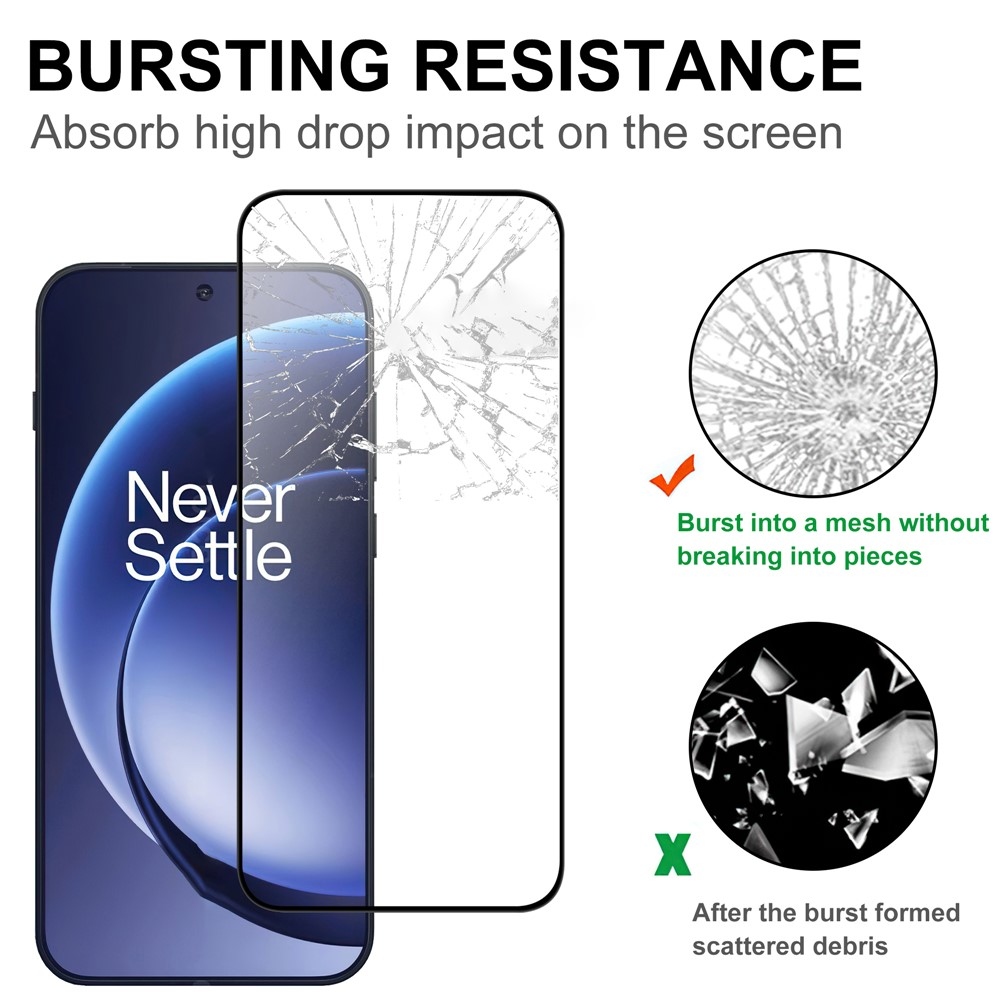 Teljes képernyő edzett üveg a OnePlus 15 5G-nél