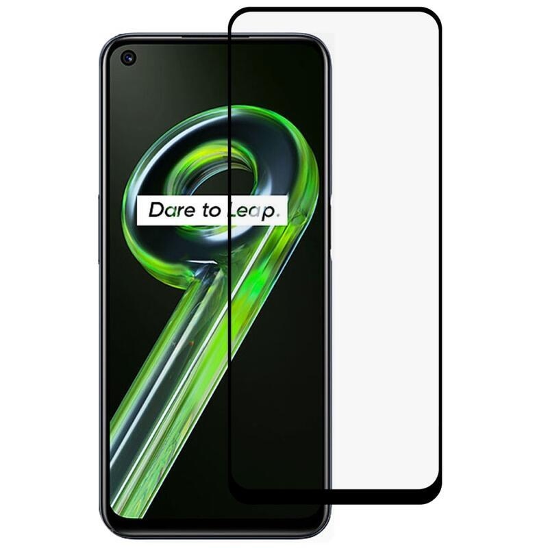 Teljes képernyő edzett üveg a Realme 9 5G készülékhez - fekete