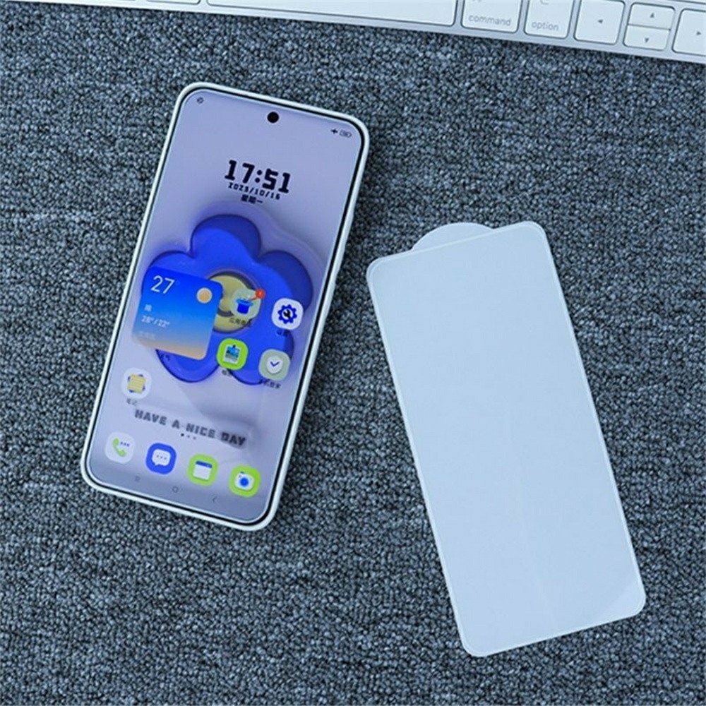 Teljes felületű edzett üveg Vivo X300 5G telefonhoz - fehér keret