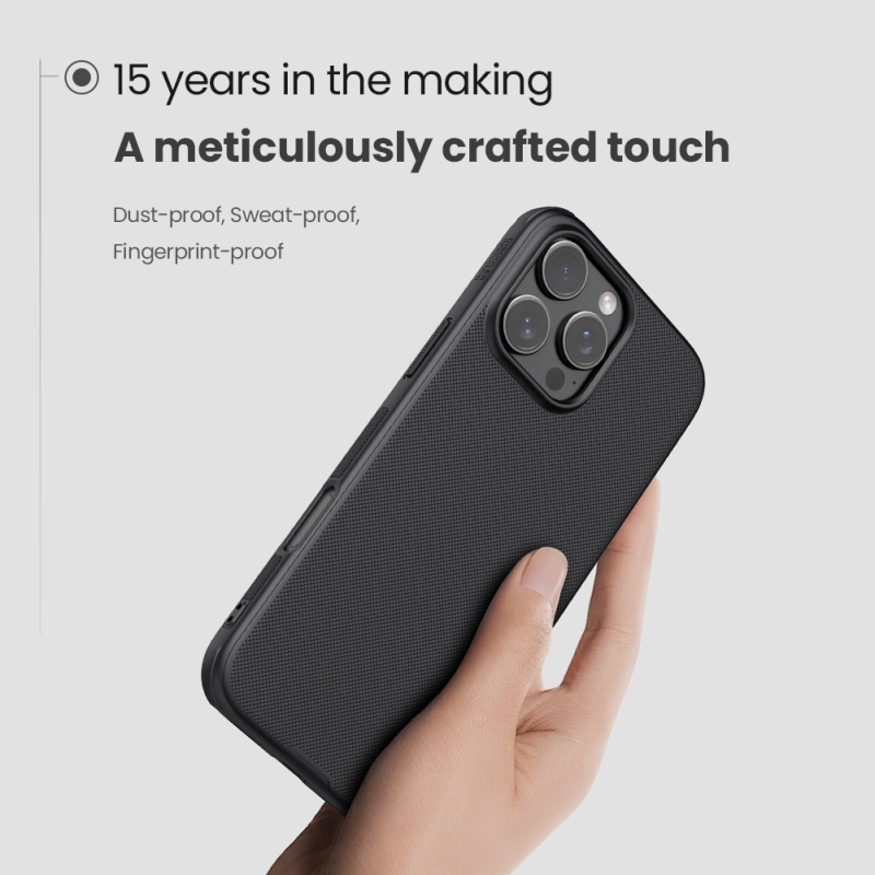 Nillkin Super Frosted PRO mágneses hátlap az Apple iPhone 16 Pro készülékhez Fekete