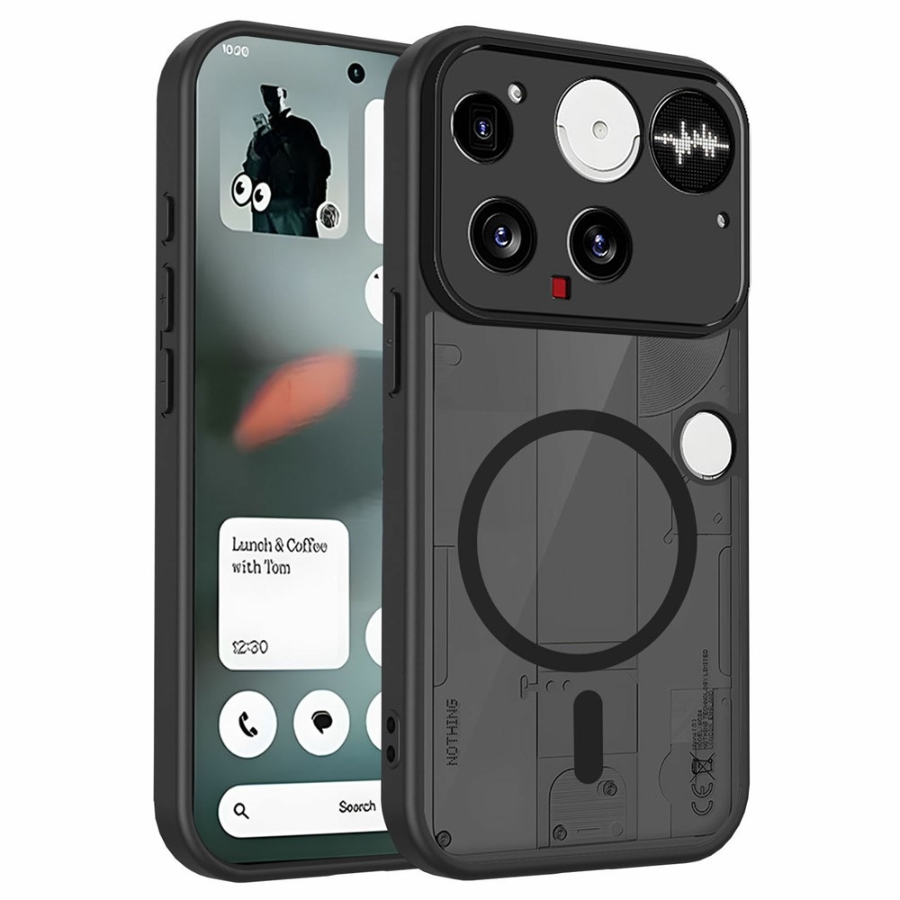 Fekete matt, tartós borítás MagSafe for Nothing Phone (3) 5G-vel