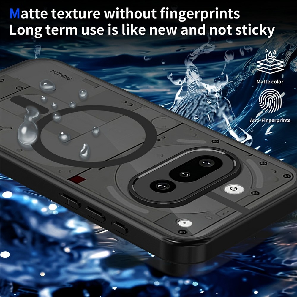 Fekete, matt, tartós borítás MagSafe for Nothing Phone (3a)