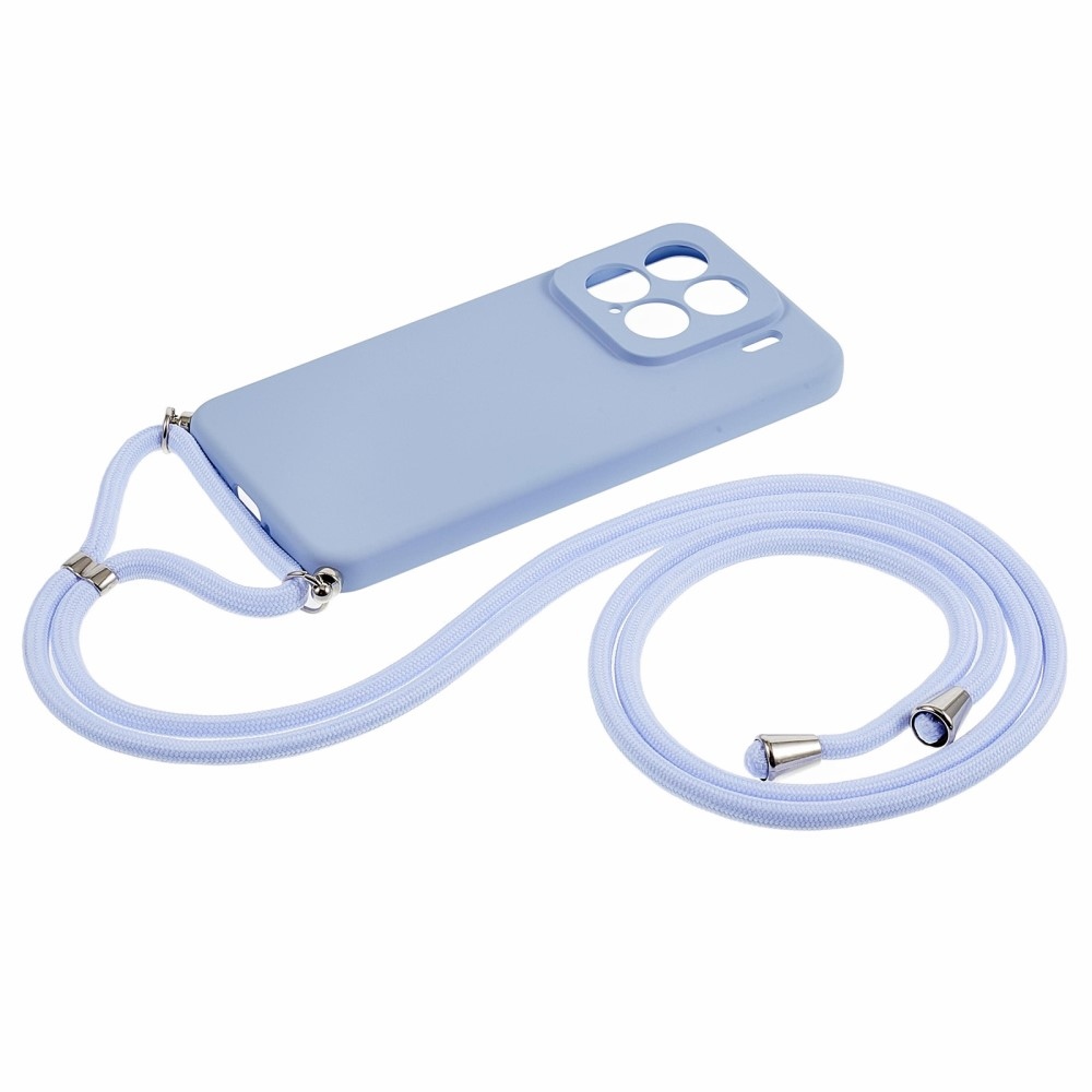 Bélés zselés tok zsinórral Xiaomi 15 - világos lila