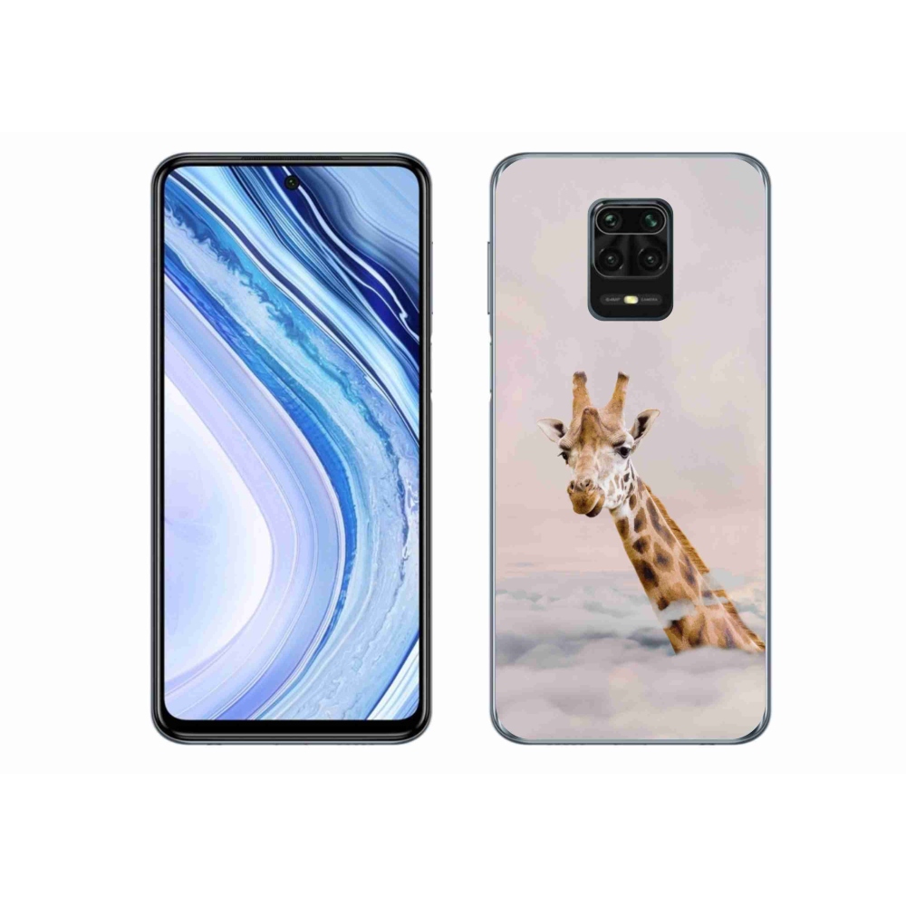 Gél borító mmCase a Xiaomi Redmi Note 9S-hez - zsiráf a felhőkben
