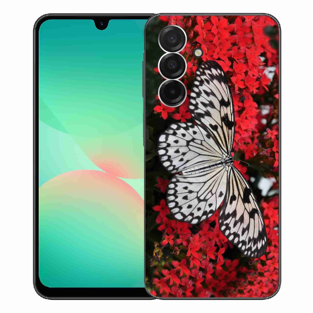 Zselés borítás mmCase Samsung Galaxy A26 5G - fekete-fehér pillangó 1