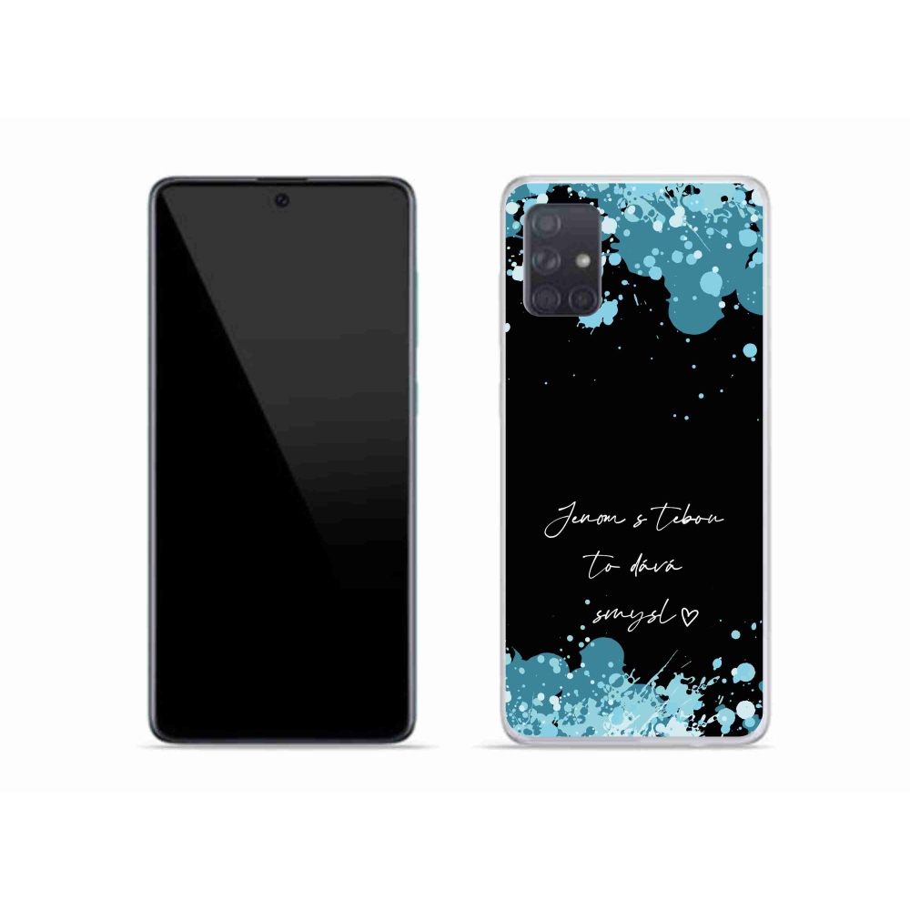 Gél borító mmCase Samsung Galaxy A51 - szerelmes szöveg fekete háttérrel