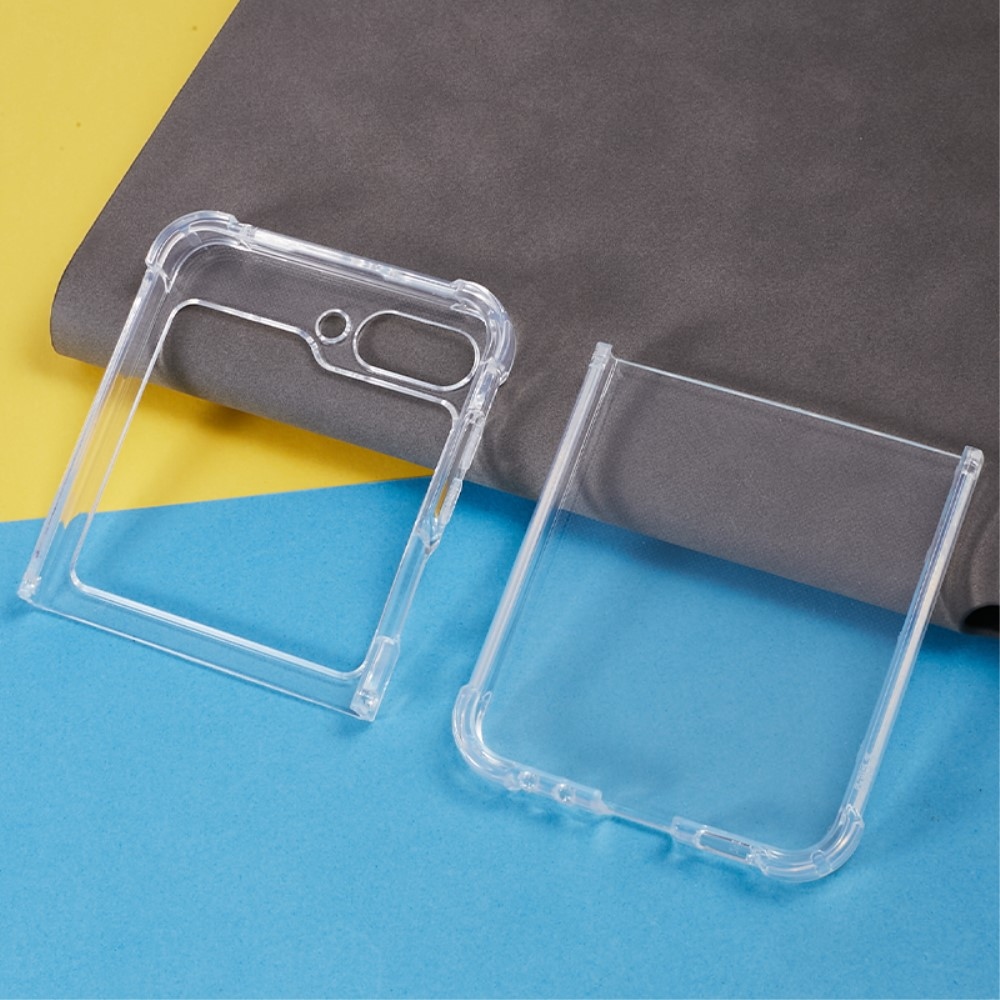 Átlátszó zselés tok megerősített sarkokkal Samsung Galaxy Z Flip5 5G készülékhez - átlátszó