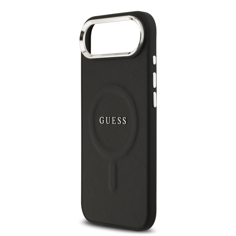 Guess PU Saffiano MagSafe MagSafe hátlap az iPhone Air készülékhez Fekete