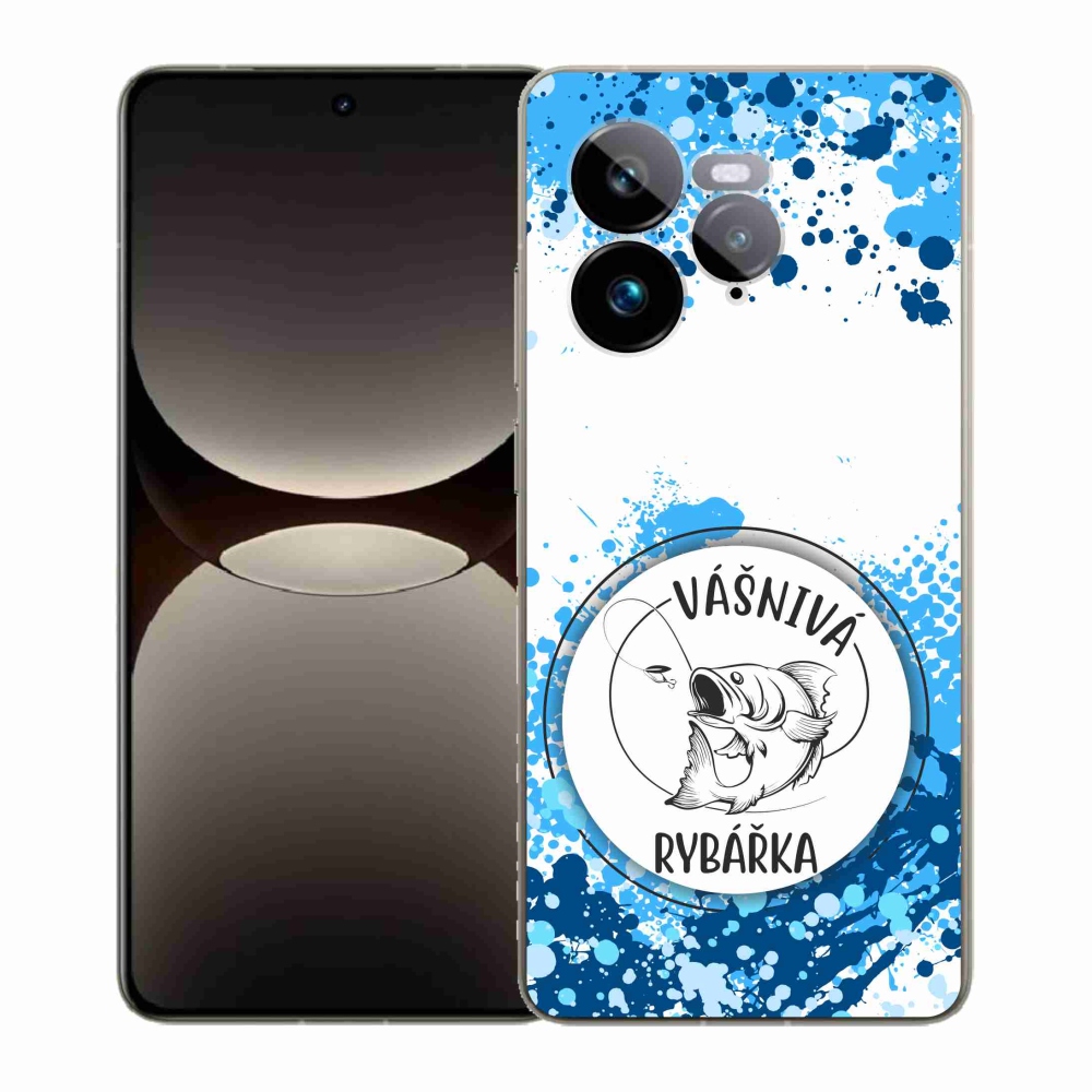 Gél borító mmCase a Realme GT 7 Pro 5G számára - szenvedélyes halásznő fehér háttérrel