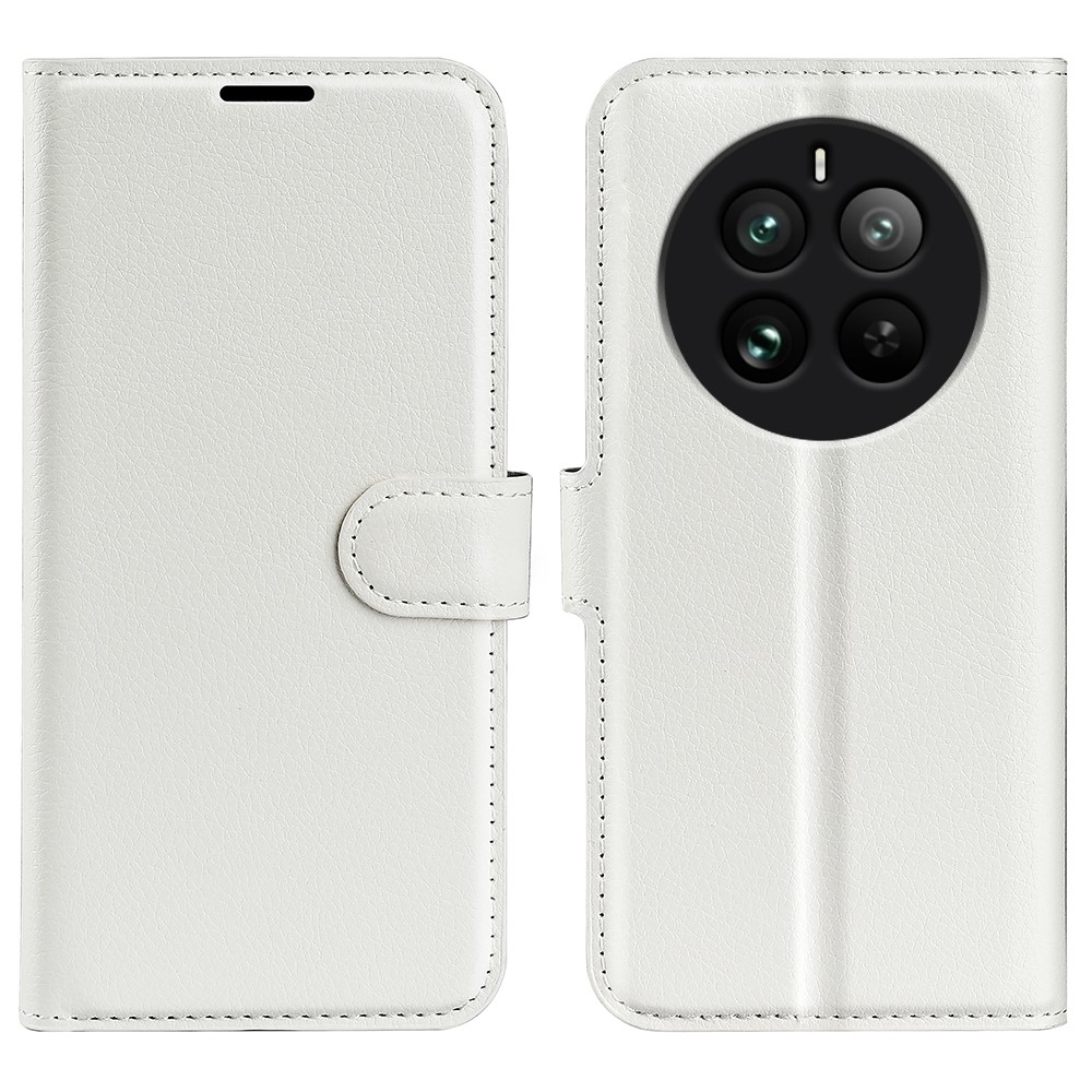 Litchi könyvtáska a Realme 12 Pro 5G/12 Pro+ 5G modellhez - fehér