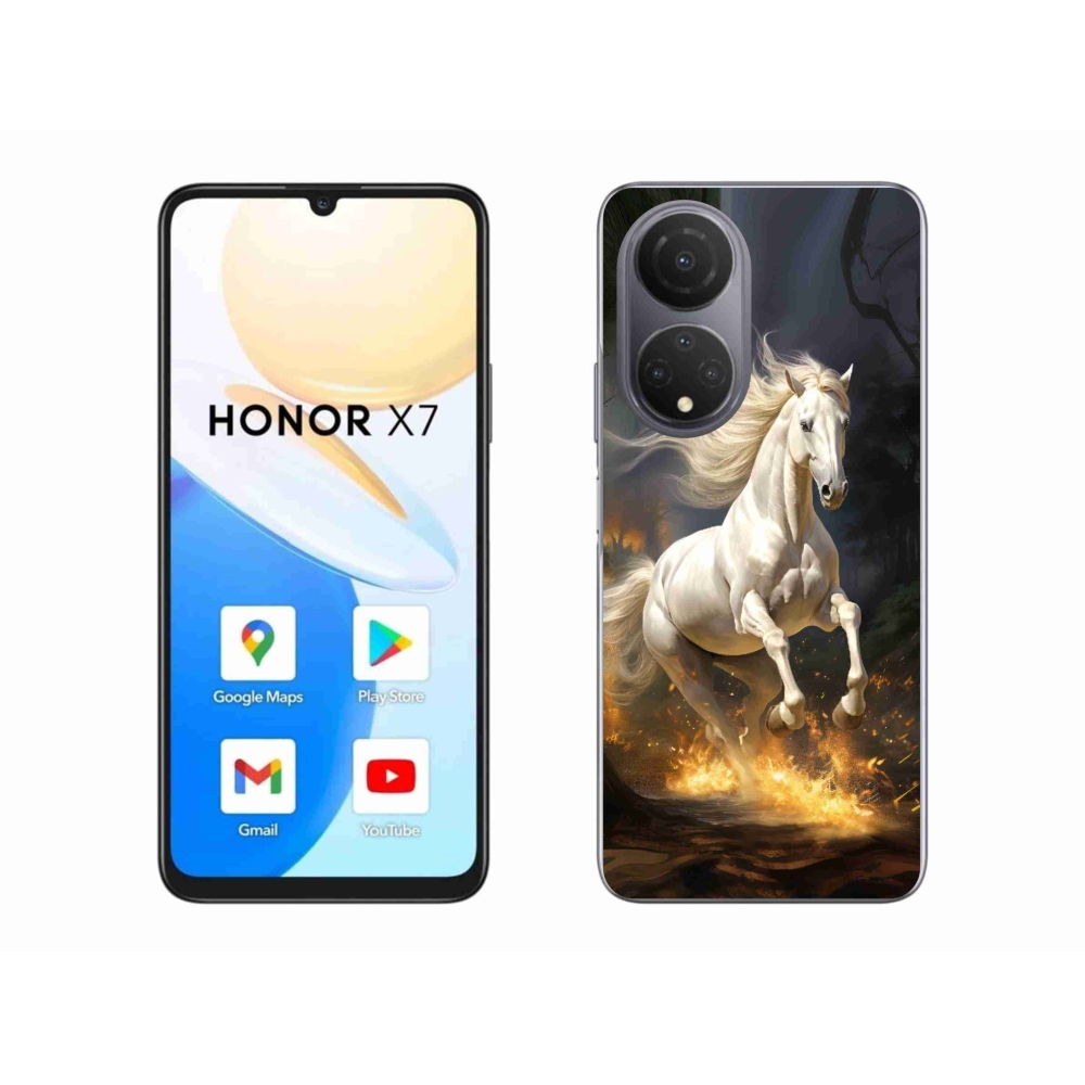 Zselés borítás mmCase a Honor X7-hez - fehér ló 2