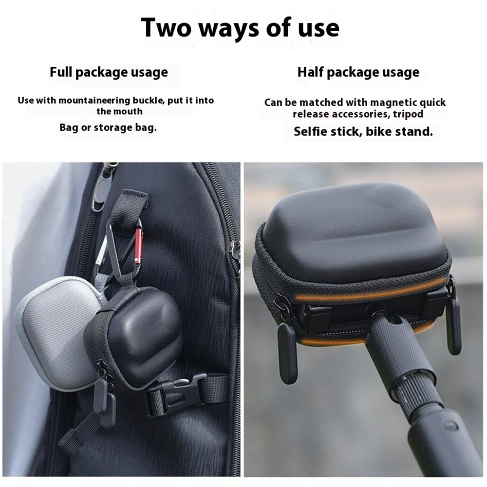 BRDRC védőtok karabinerrel Insta360 GO 3S / GO 3 kamerához - fekete