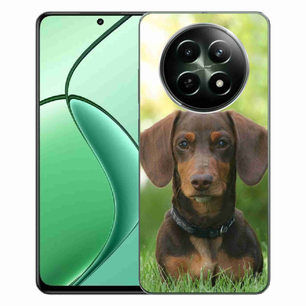 Gél tok mmCase for Realme 12 5G/12x 5G - barna tacskó