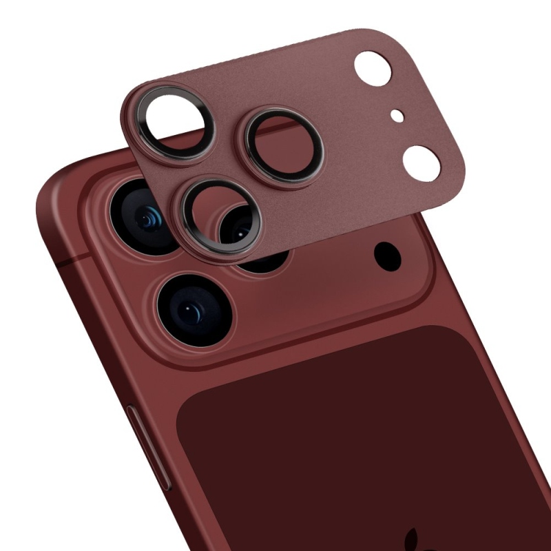 TOK: ME Camera Island lencsevédő az Apple iPhone 18 Pro-hoz, sötét cseresznye színben