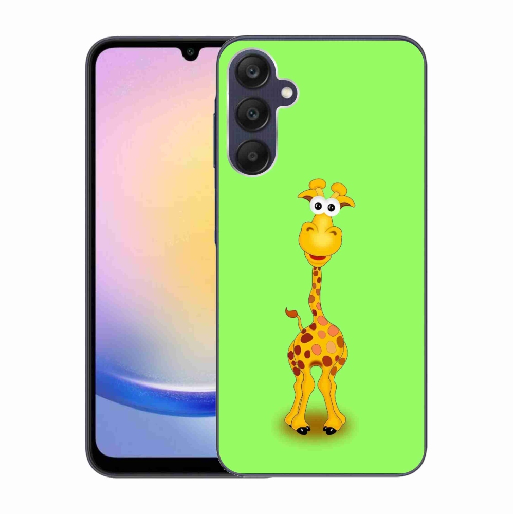 Zselés borítás mmCase Samsung Galaxy A25 5G - rajzfilm zsiráfhoz