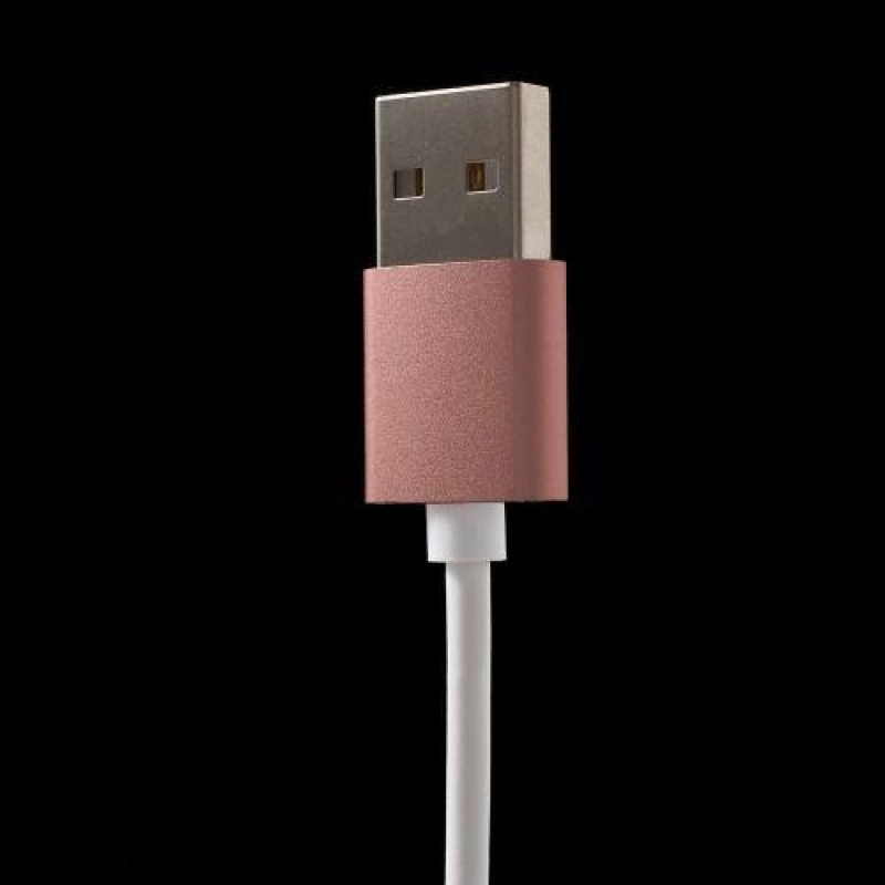 Töltő mikro USB kábel mágneses rögzítéssel - 1m - rózsaarany