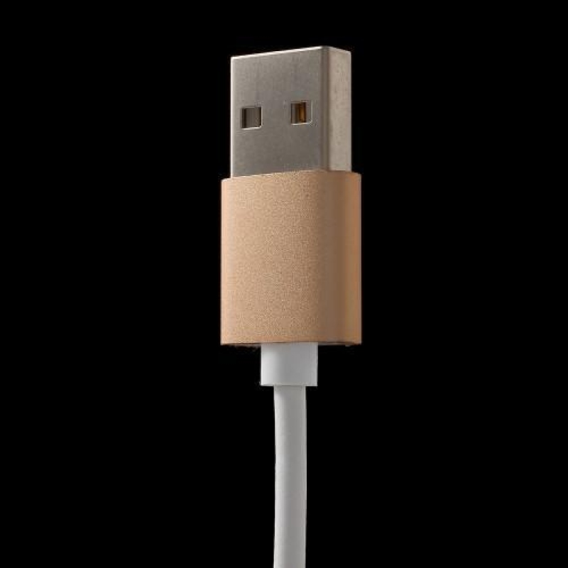 Töltő micro USB kábel mágneses rögzítéssel - 1m - arany színű