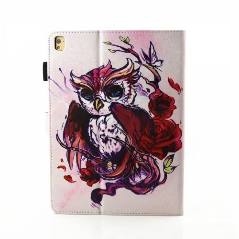 Charmi PU bőr tok iPad Pro 9.7 készülékhez - bagoly és szívek