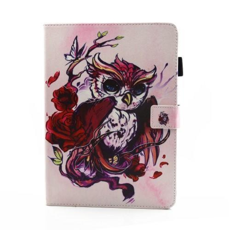 Charmi PU bőr tok iPad Pro 9.7 készülékhez - bagoly és szívek