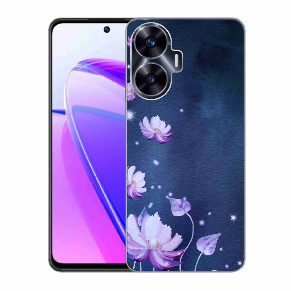 Gél tok mmCase a Realme C55 készülékhez - hulló virágok