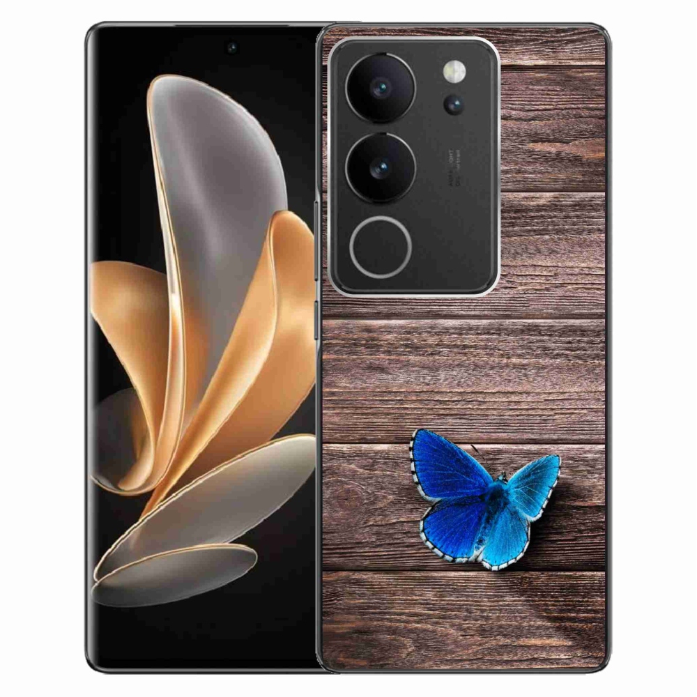 Zselés borítás mmCase a Vivo V29 5G-hez - kék pillangó 1