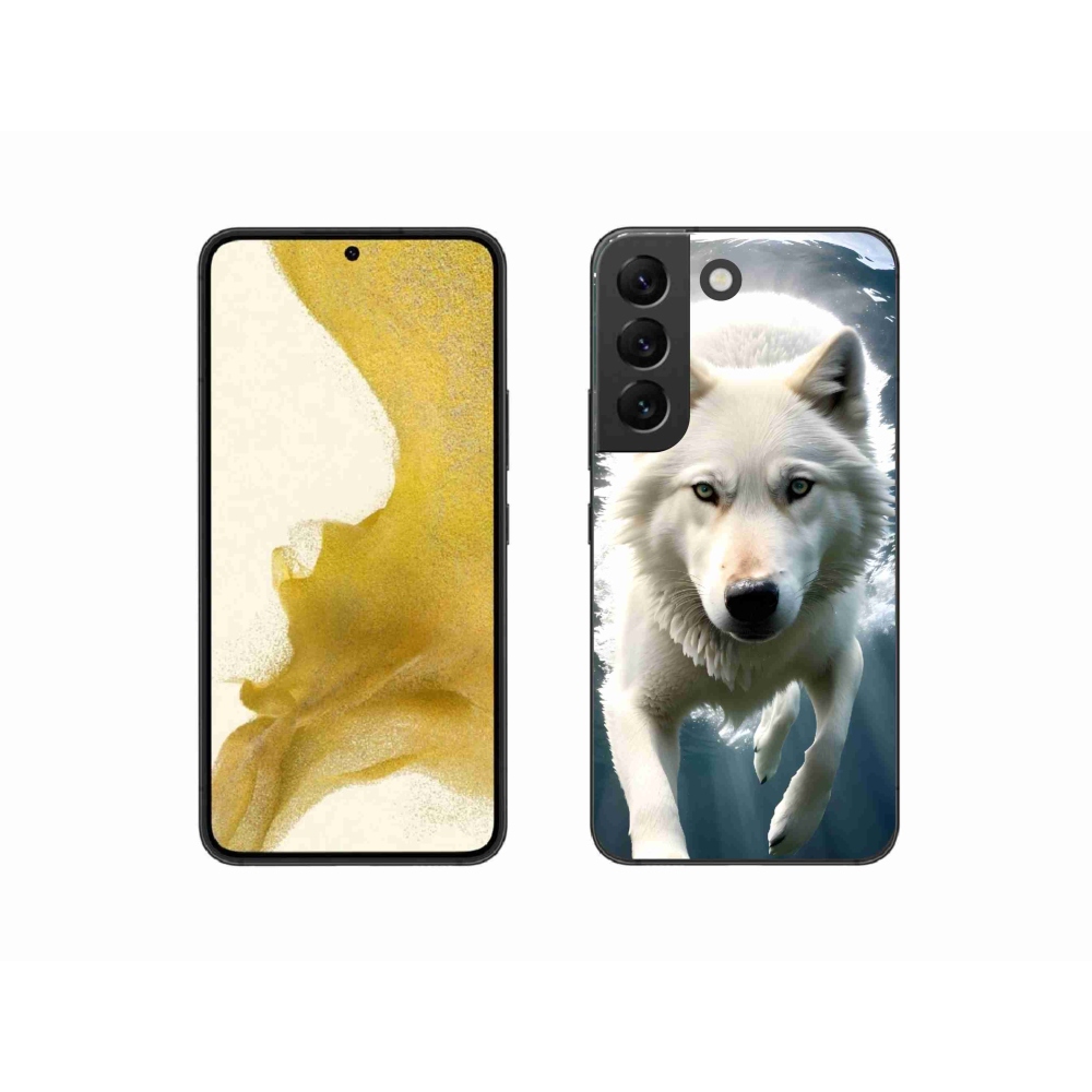 Zselés borítás mmCase Samsung Galaxy S22 5G - fehér farkas