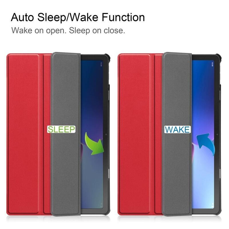 Lenovo Tab M10 Plus (3rd Gen) Smart állítható tok - Piros