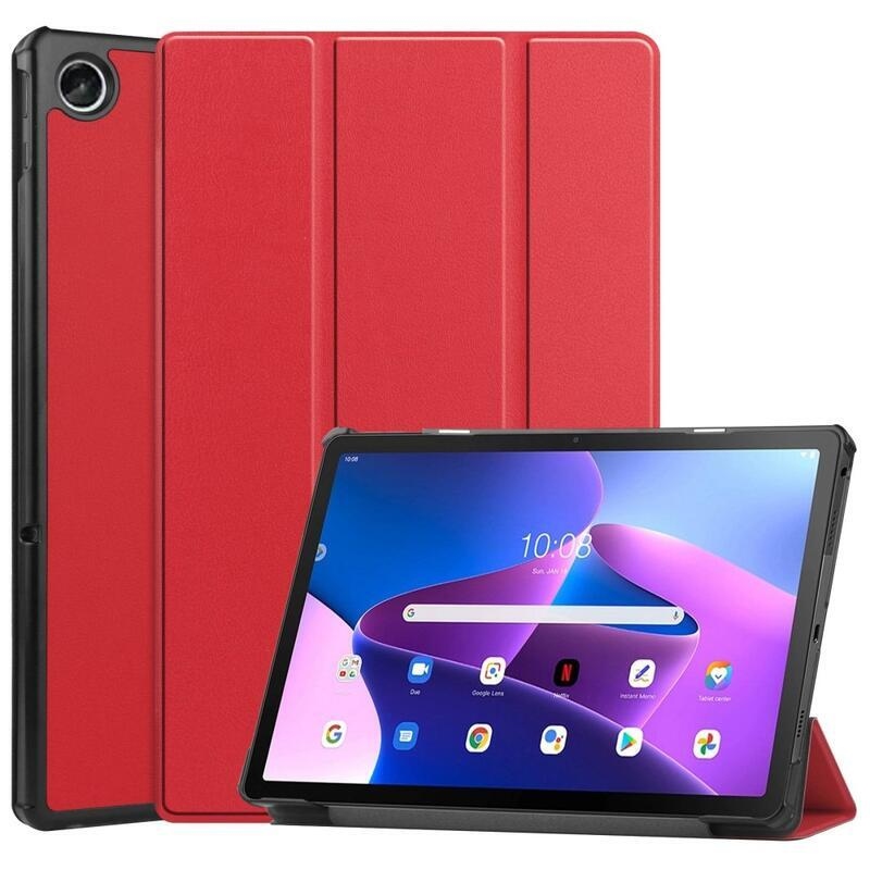 Lenovo Tab M10 Plus (3rd Gen) Smart állítható tok - Piros