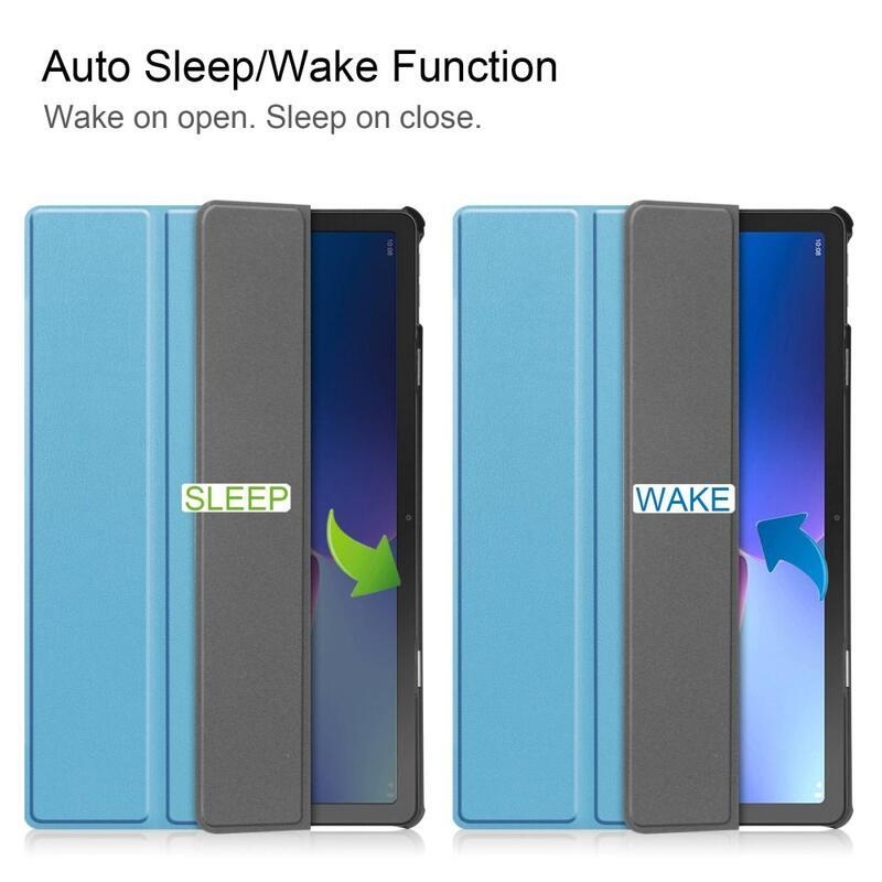 Lenovo Tab M10 Plus (3rd Gen) Smart állítható tok - Világoskék