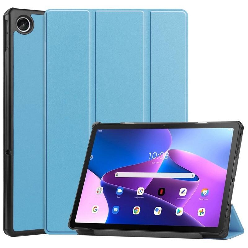 Lenovo Tab M10 Plus (3rd Gen) Smart állítható tok - Világoskék