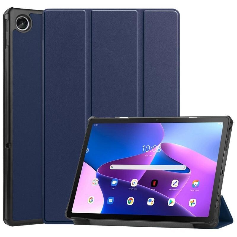 Lenovo Tab M10 Plus (3rd Gen) Smart állítható tok - sötétkék