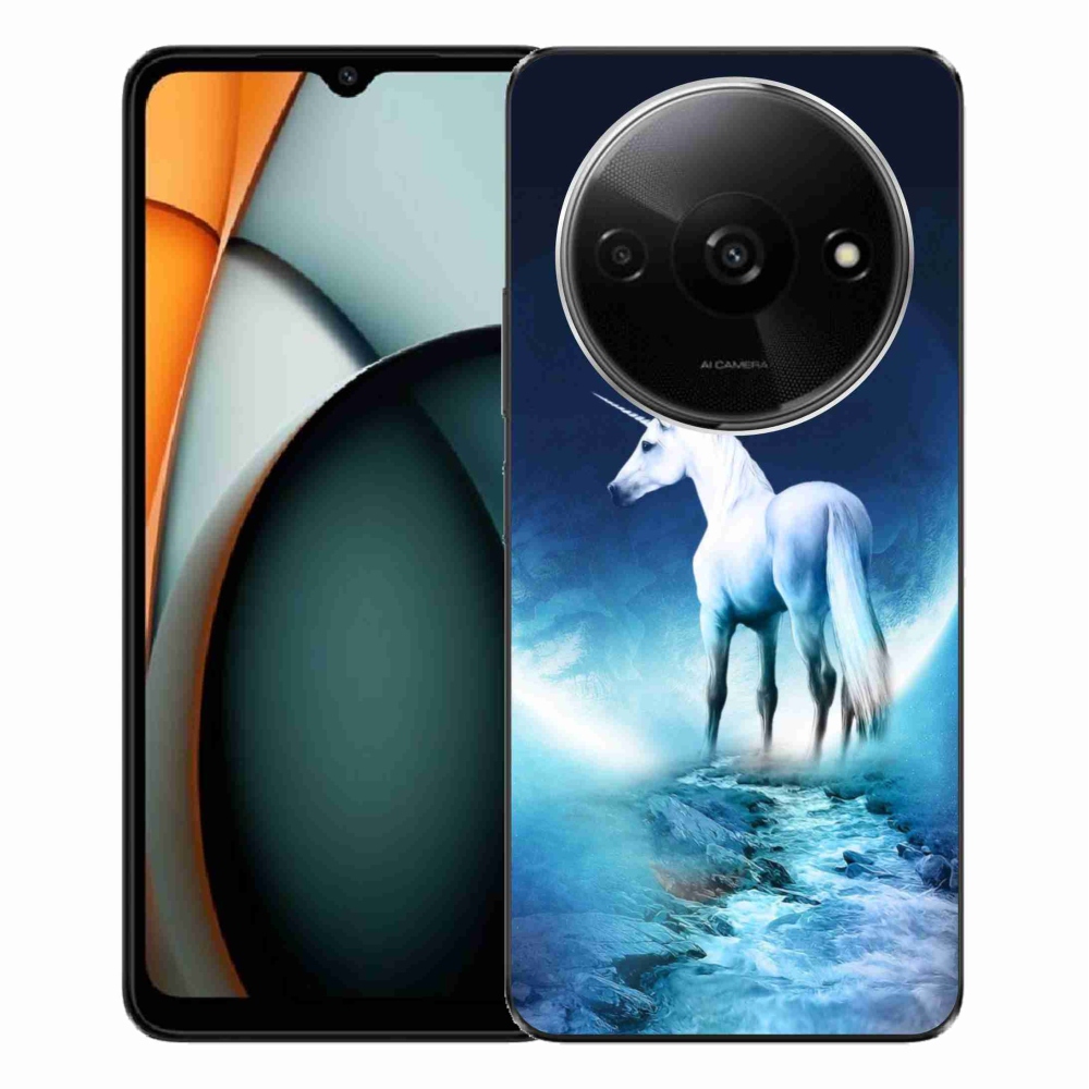Gél borítás mmCase a Xiaomi Redmi A3-hoz - fehér egyszarvú