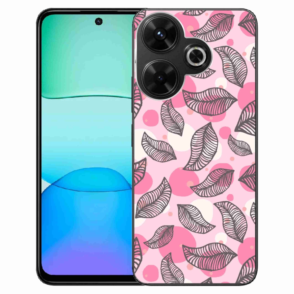 Gél borítás mmCase a Xiaomi Redmi 13 4G/Poco M6 4G számára - rajzfilmes hulló levelek