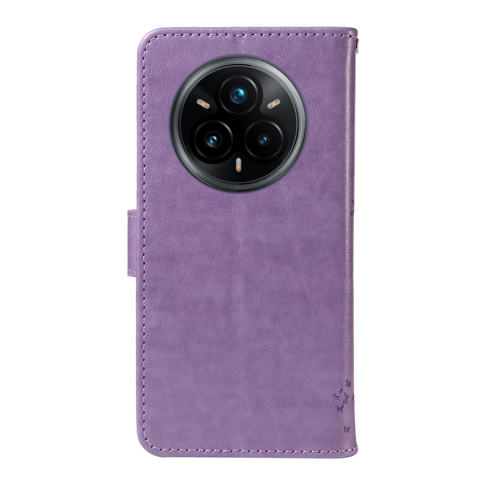 Fák könyvtáska a Realme 14 Pro+ 5G számára - világos lila