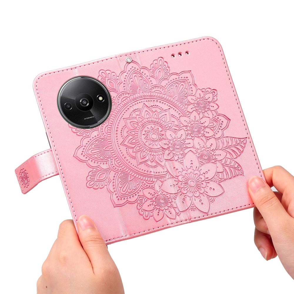 Mandala könyv tok a Xiaomi Redmi A3-hoz - rózsaszínű