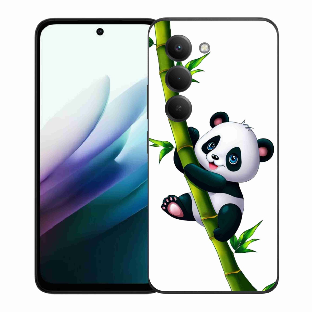 Gél borítás mmCase a Xiaomi Redmi 15 4G/5G (171mm) - panda a bambuszon - zselés tok a Xiaomi Redmi 15 4G/5G (171mm) számára