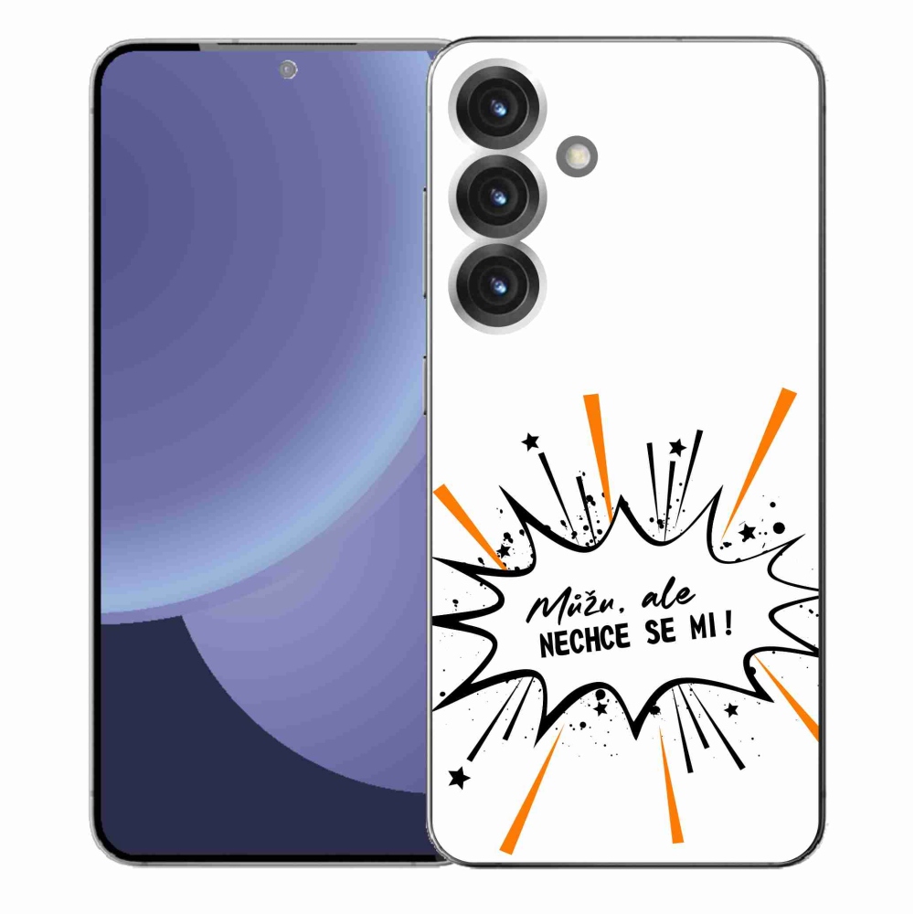 Gél borító mmCase Samsung Galaxy S25+ készülékhez - vicces szöveg 11 fehér háttér