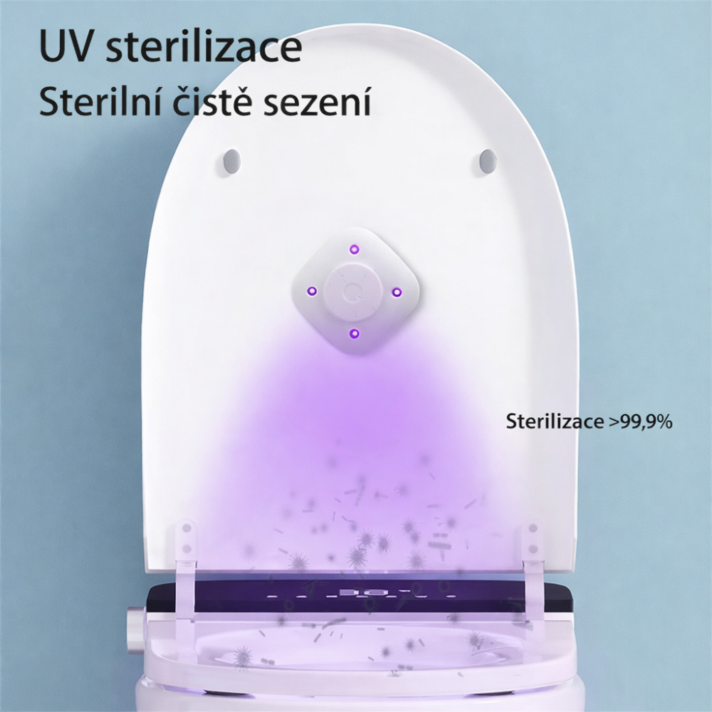 Higiénikus UV-lámpa WC-fertőtlenítéshez - fehér