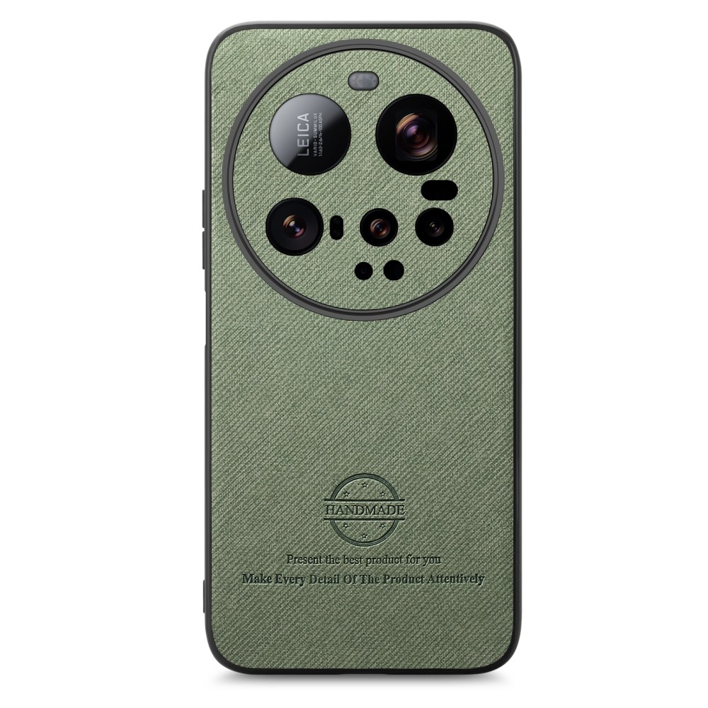 Kézműves zselés tok műbőrrel Xiaomi 15 Ultra - zöld