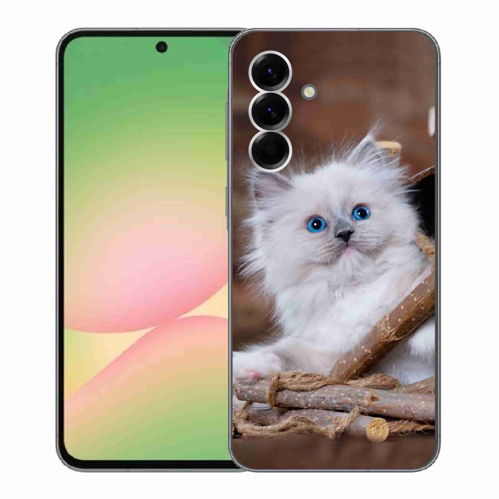 Gél védőhuzat mmCase Samsung Galaxy A56 5G - fehér cica